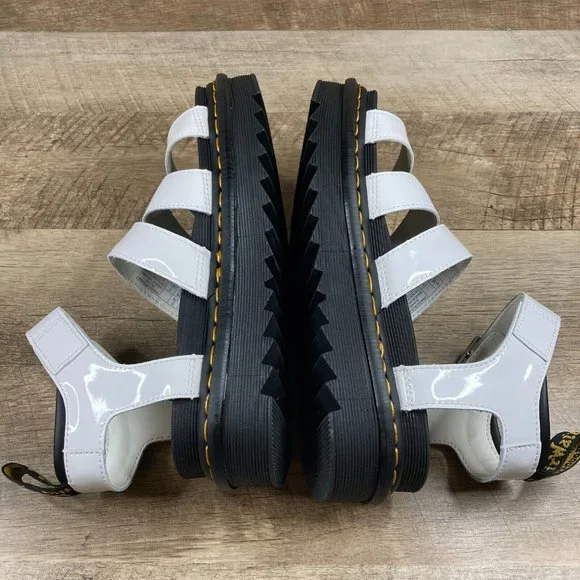 Dr Marten Doc AirWair Blaire Sandals White Strap Women’s Sz 7 - Picture 8 of 10